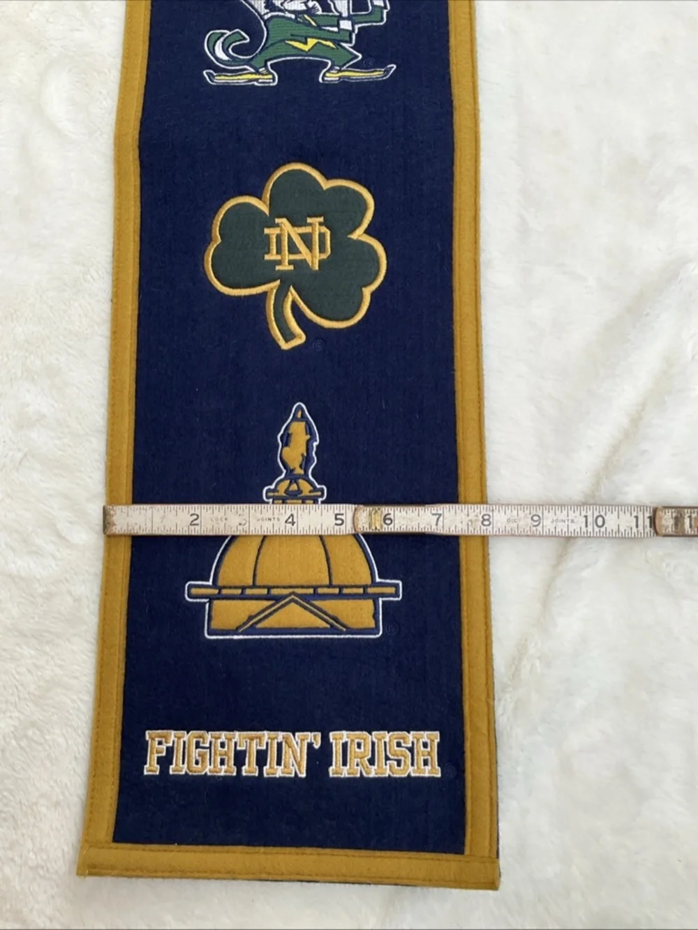 Notre Dame Fighting Irish NCAA Embroidered Heritage Banner and Cap Fan Bundle